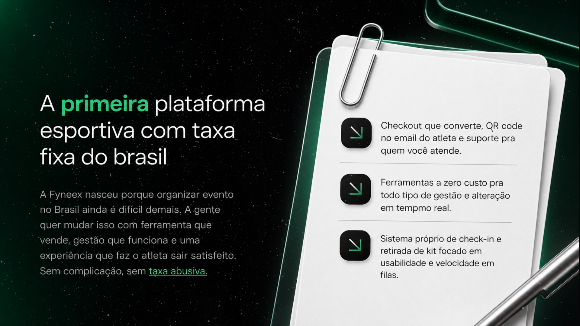 Fyneex Sports — plataforma de eventos esportivos